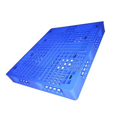 Estilo plástico do Euro da pálete 1200*1000 do sólido azul do HDPE dimensionalmente estável