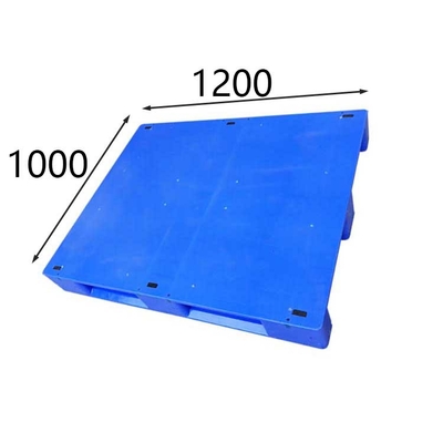 Páletes plásticas reforçadas do Euro 1200 x 1000 HDPE azuis/PE horizontalmente resistente