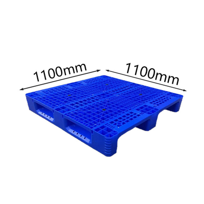 Páletes plásticas do anti HDPE azul do deslizamento 1100 x 1100 x 155 para a fábrica/porto do alimento