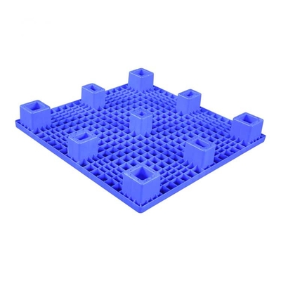 1000 x 1000 x 140 carga azul Nestable horizontalmente superior do HDPE 600kg das páletes plásticas