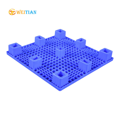 pálete lisa da injeção da carga 2000Kg material azul do HDPE de 100 x de 100 Cm