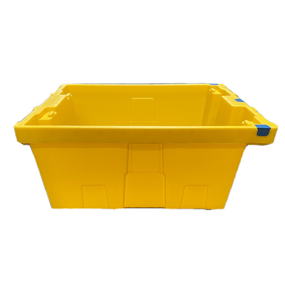 Caixa 100% durável 275mm resistente plástica móvel amarela da UE do X.400 X da caixa 600 do HDPE