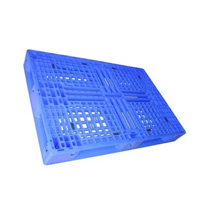 Páletes plásticas do Euro azul do polietileno 1200 x 800 corredores dos bens três