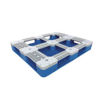 Pálete plástica empilhável plástica da pálete 1.2x1m do azul composto do PE