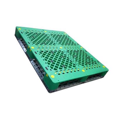 Única carga dinâmica plástica industrial enfrentada verde 1500Kg das páletes 48X40