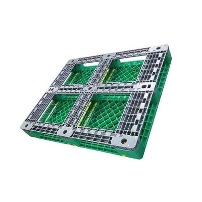 Única carga dinâmica plástica industrial enfrentada verde 1500Kg das páletes 48X40