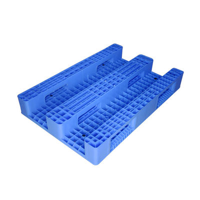 Páletes plásticas do Euro do HDPE 1200 x 800 grandes corredores plásticos da pálete três