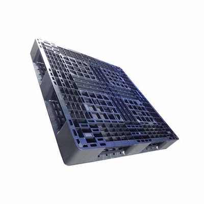 Páletes plásticas de Rackable do PE preto higiênico sistema de laço 1100 x 1100 fechado