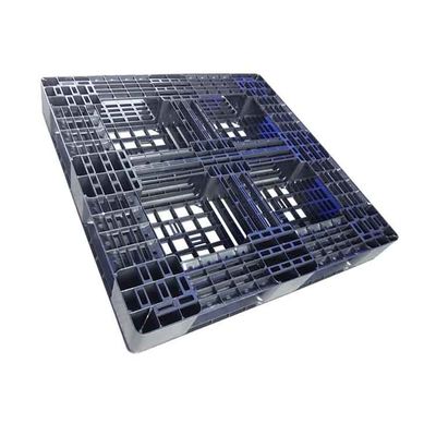 Páletes plásticas de Rackable do PE preto higiênico sistema de laço 1100 x 1100 fechado