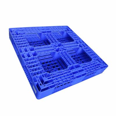 Único lado azul 1100 x 1100 páletes plásticas para o HDPE da armazenagem do armazém