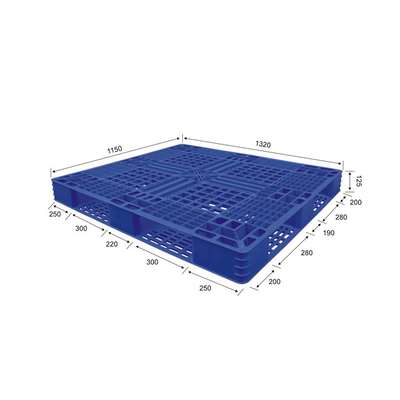 Estática 4000Kg azul plástica da pálete 1190x1150 do HDPE higiênico para o armazém