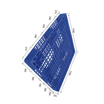 manipulação versátil do HDPE azul plástico dinâmico da pálete do armazém 1200Kg