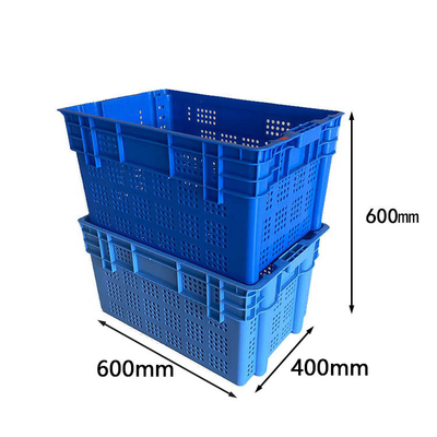 600 caixas 100% plásticas azuis de Apple do produto comestível do HDPE movente plástico da caixa X.400