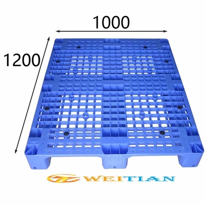 Páletes plásticas empilháveis ergonômicas carga 1200 x 1000 estática 5500 quilogramas para empilhadeiras