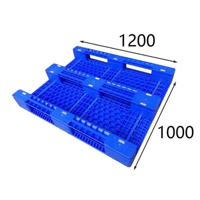 PE 1200 azul x 1000 da economia da pálete da cara do dobro do polipropileno para a empilhadeira